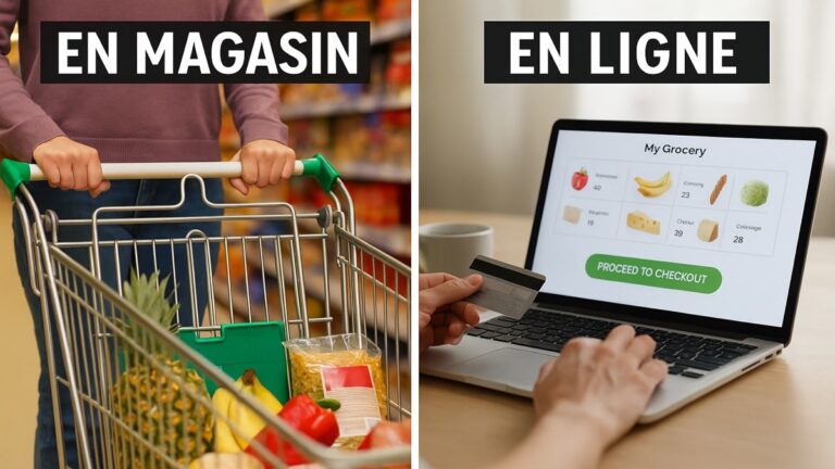 courses en ligne vs courses en magasin 2025